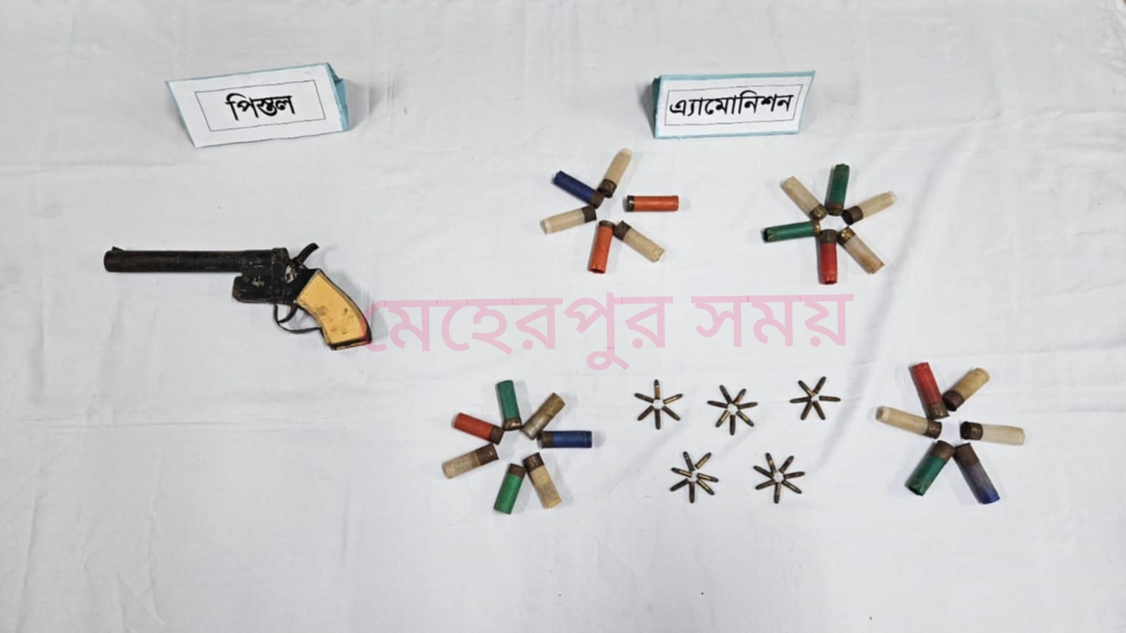 মেহেরপুরে সেনা অভিযানে অস্ত্র ও গুলি উদ্ধার
